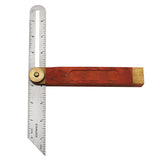 9Inch Adjustable Angle Rulers Gauges Tri Square Sliding T-Bevel with Wooden Handle Ruler Gauge Protractors Carpentry Tools