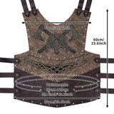 Viking Gladiators  Chest Armors Medieval PU Leather Belt Breastplate Vest NEW