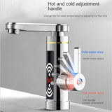 3000W Stainless Steel Electric Heater Temperature Display Kitchen Tankless Instant Hot Water Faucet