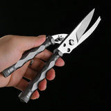 Multifunctional Stainless Steel Kitchen Rust Proof Cooking Scissors Outdoor camping fishing detachable