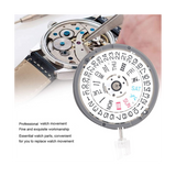 NH36/NH36A Double Calendar High Accuracy Automatic Mechanical Watch Movement with Steel Stem+Week Dial+Calendar Dial Kit