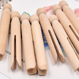 Wood Clothes Pins Pegs Old School 50 Count Round Clothespins Weather Resistant Dolls Traditional Peg