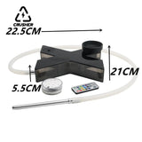 CRUSHER Acrylic X Shape Hookah Set with Tobacco Water LED Light Narguile Complete for Party Smoking Pipe Accessories