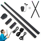Portable Somatosensory Kit Electronic Drumstic Digital Air Drum Stick with Control Console for Beginners Music-lover Gift
