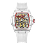Watches men ONOLA Luxury Fashion Plastic Transparent Hollow Full Automatic Mechanical Watch for Men Waterproof Clock