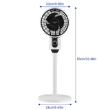 Degrees Oscillating Pedestal Fan - High Velocity, 3 Speeds, Quiet, for Living Room, Bedroom, Kitchen and Home Office