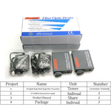 1 Pair HTB-GS03-AB Gigabit Conversion Carrier SC Port Single Mode Fiber 20km Range