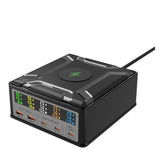 260W High Power Laptop & Cell Phone Charger - Fast QC3.0 PD3.1 Multi-Port Charging, Wireless Charging. UK Plug.