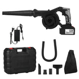 Cordless Leaf 21V 2 in 1 Sweeper and Vacuum Electric Air Blower Computer Cleaner Garden Power Tool Kit with Suction Hose
