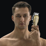 RESUXI LM-2029 Professional Clipper Set for Men Electric Oil Head Trimmer Shear Carving Pusher Razor Nose Hair Device