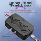 Bluetooth 5.0 Receiver Transmitter 3.5mm AUX Jack RCA Music Wireless Audio Adapter NFC Car Kit Support TF Card U Disk