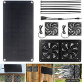 100W Solar Panel Exhaust Fan Air Extractor for Office Outdoor Dog Chicken House Greenhouse Waterproof Solars Plate Power Fans