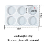 1 Piece 6-Cavity Deep Round Coaster Silicone Molds For Epoxy DIY Coasters Resin Art Gifts