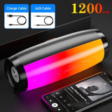 Portable Speakers Bluetooth Column Wireless Bluetooth Speaker Powerful High BoomBox Outdoor Bass HIFI TF FM Radio with LED Light