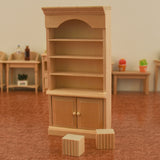 1/12 Dollhouse Miniature Furniture Multifunction Wood Cabinet Bookcase Bookshelf For Pretend Play Toy