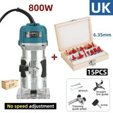 Electric Woodworking Milg Engraving Slotting Trimming hine Wood Trimmer Tool with 15 PCS Router Bits