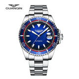 Guanqin Automatic Mechanical Watch NH35A Men's Watch Sapphire Fashion Sports Watch Stainless Steel Waterproof Luminous 2022 New