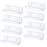 8 Piece Clear Vinyl Record Shelf Wall Mount Acrylic Album Record Holder Display Vinyl Record Shelf Stand