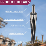 7 Degree Ball Joint Reamer, Tapered Reamer Tie Bar, 1-1/2 Inches Per Foot