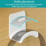 Universal Headphone Stand Adhensive Plastic Wall Mount Hanger Under Desk Headset Rack Holder Support For Gaming Earphone Bracket