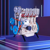DM113 Car Engine Assembly Kit Full Metal 4 Cylinder Building Science Educational Toys