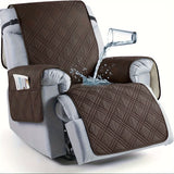 Waterproof armchair with sliding elastic band closure, Hine Wasable polyester PET - family friendly furniture protector