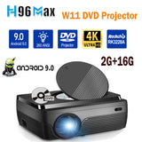 H96 MAX W11 DVD 1920X1080P LED Android 11 4K 2G 16G RK3228A 260ANSI Dual WIFI BT4.1 Outdoor Portable Projector