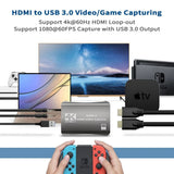 4K HDMI-Compatible Video Capture Card Loop Out Game Recording Live Streaming 1080P 60FPS Grabber MS2131 for PS4/5