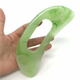 Crescent curved Gua Sha board, beeswax acupuncture point, dredge meridian, long handle massage, rolling stick, shoulderk