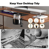 Spill-Proof 2 In 1 Gaming Headphone Holder Headset Hook Hanger Mount Under Desk Cup Mug Rack Clamp Dropshipping