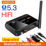 Bluetooth 5.3 Audio Receiver USB U-Disk Play Wireless Adapter R/L RCA/3.5MM AUX/Optical Fiber Jack For Car Kit Speaker Amplifier