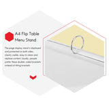 A4 Flip Multi-Page Table Card Rack Display Stand Holder Desk Menu Photo Album Picture Frame