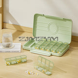 21/28Grid Portable 7 Days Week with Reminder Dispenser Three Meals A Day Medicine Storage and Packaging Box