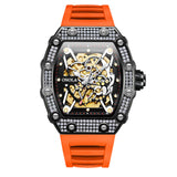 Diamond Fashion Watch Men Brand ONOLA Luxury Hollow Full Automatic Mechanic Watches Man Waterpoor Montres Pour Hommes Clock