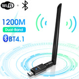 1200M Gigabit Dual Frequency Bluetooth 4.1 Audio Transmitter Receiver USB3.0 Wireless Adapter for PC Laptop Network Card