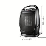1pc, Small Heater With Heating And Fan Modes, Electric Desktop Heater, Portable Fast Heating Thermostat, Electric Heater, For Home Office School Thanksgiving Halloween Christmas Wedding Birthday Gift Fall Winter Essential