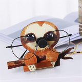 2PCS WOOD Puzzle Eyeglass Holder Sunglass Display Stand Home Office Desktop Animal Holiday Decoration Gift D