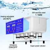 2L/6L Ultrasonic Cleaner with Double-Frequency Digital Display - Portable Washing Machine for Jewelry, Watches and Home Appliances. 40KHz Ultrasound.