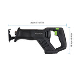 3000SPM Electric 20V Cordless Reciprocating Variable Speed with 2.0Ah Battery 5 Pcs 6-inch Saw Blade for Cutting Wood