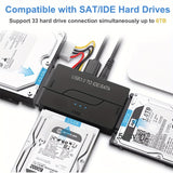 Hard adapter converter, 2.5/3.5-inch hard disk SSD universal recovery kit, 1 power supply