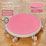 1pc Six Wheels Sliding Disc, Fitness Silent Abdominal Muscle Training Disc, Sports Equipment, With Kneeling Mat