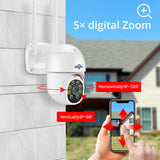 Hiseeu WHD305 5MP Wireless Smart WiFi Camera 5X Digital Zoom IP66 Waterproof Color Night Vision Two-Way Talk Motion Detection