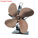 Home Fireplace Fan 4 Blades Fireplace Fan Heat Powered Heating Stove Fan Fireplace Fan Wood Stove Fireplace Fan Heating Fan