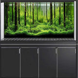 2 Piece Adhesive Forest Background Poster Backdrop Decor Aper Underwater World Decorative Sticker Fish Tank Stickers