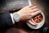 PINTIME Men Watch Luxury Diamond Watchband Iced Out Watches Waterproof Luminous Fashion Quartz Wirstwatch Business Reloj Hombre
