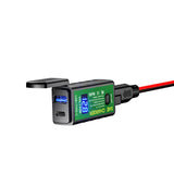 3.1A/4.8A TYPE-C Motorcycle Charger SAE to USB Type-C Voltmeter ON/Off Switch Waterproof Quick Disconnect Plug Motorcyles