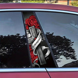 B Stickers Rose Graffiti Window Pillar Decals Decor Artistic Sense Auto Personality Sticker For B-Pillar Dimensions