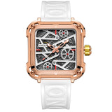 Luxury Men's Watch ONOLA Fahion Hollow Full Automatic  Watches Men Silicone Tape Waterproof Wristwatch Clock