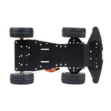 4 Wheel DIY Robot 4WD Chassis Smart Replacement For Arduino Car Platform With Metal Servo Bearing Kit Gear Control