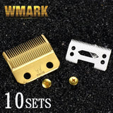WMARK Professional Clippers Hair Cutting hine High Carbon Steel Accessories Golden with Ceramic Blade for Cordless
